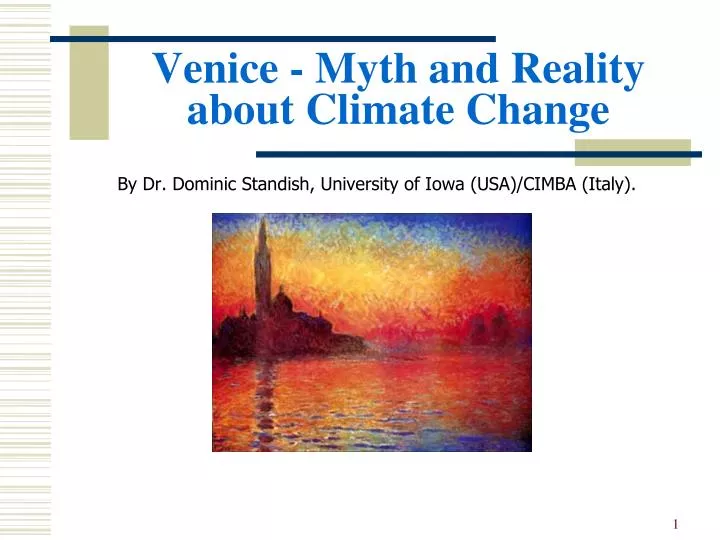 venice myth and reality about climate change