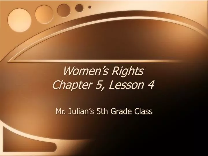 women s rights chapter 5 lesson 4