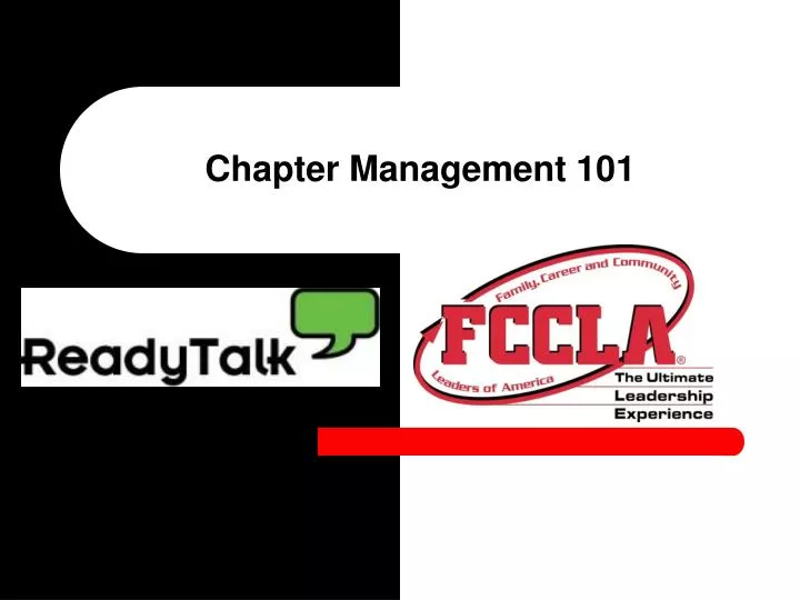 chapter management 101