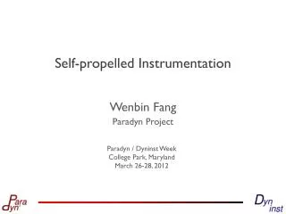 Self-propelled Instrumentation