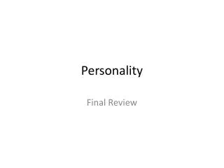 Personality