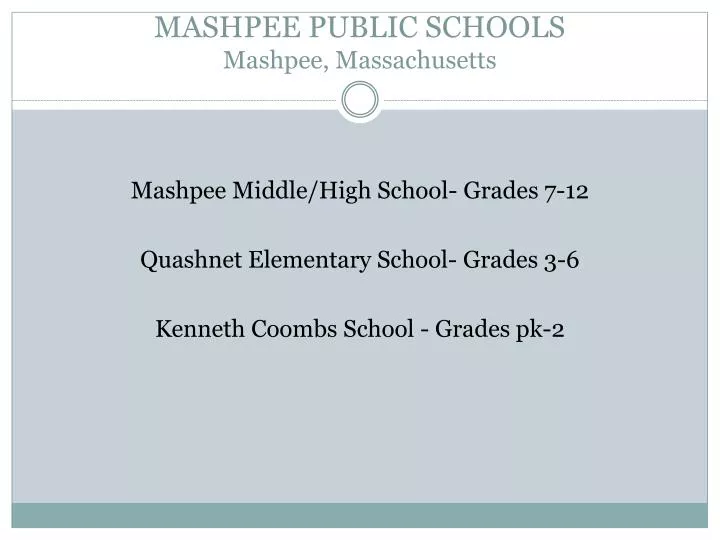 mashpee public schools mashpee massachusetts