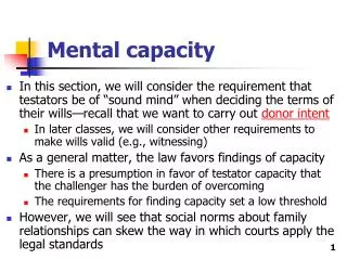 mental capacity
