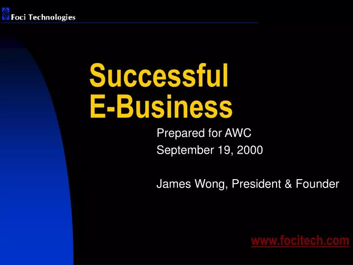 successful e business