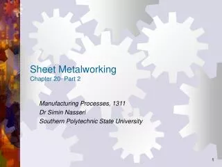 Sheet Metalworking Chapter 20- Part 2