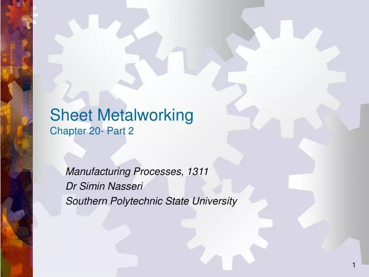 sheet metalworking chapter 20 part 2
