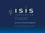 Isis Innovation - technology transfer - slide 1