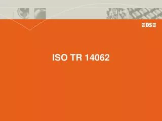ISO TR 14062