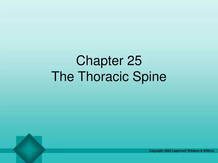 chapter 25 the thoracic spine