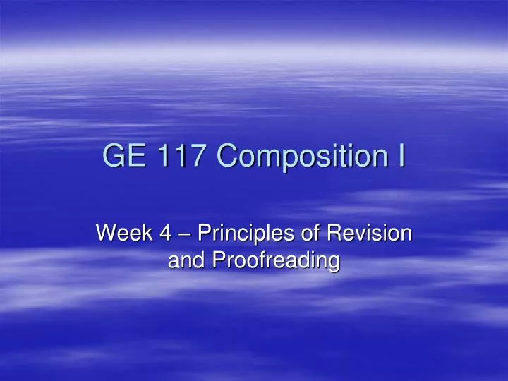 ge 117 composition i