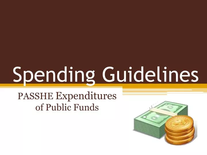 spending guidelines