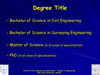 Degree Title