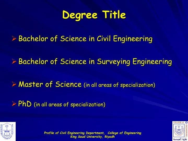 degree title
