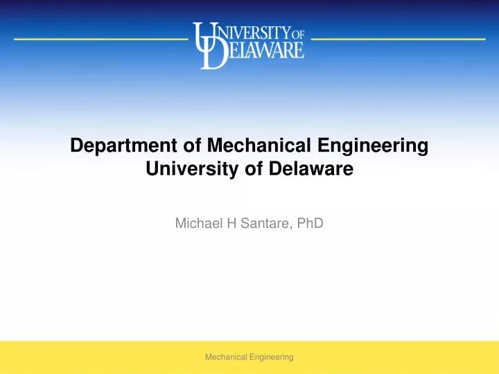 department of mechanical engineering university of delaware