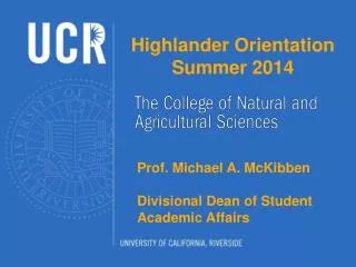 Highlander Orientation Summer 2014