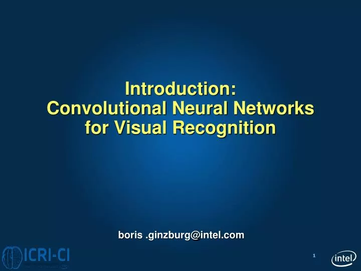 introduction convolutional neural networks for visual recognition