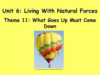 Unit 6: Living With Natural Forces