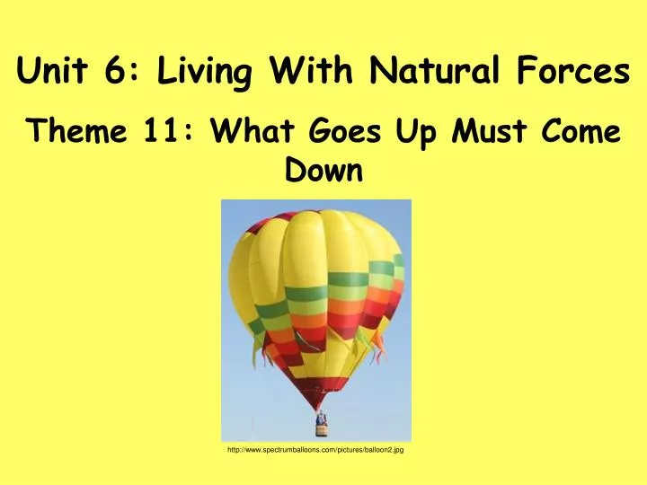 unit 6 living with natural forces