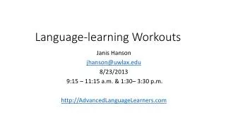Language-learning Workouts