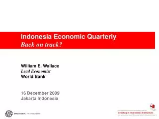 Indonesia Economic Quarterly Back on track?