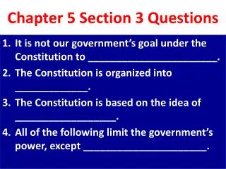 Chapter 5 Section 3 Questions