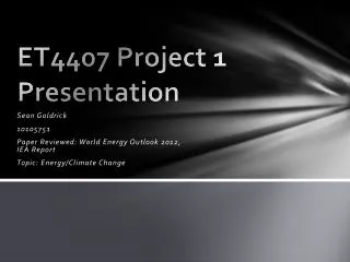 ET4407 Project 1 Presentation