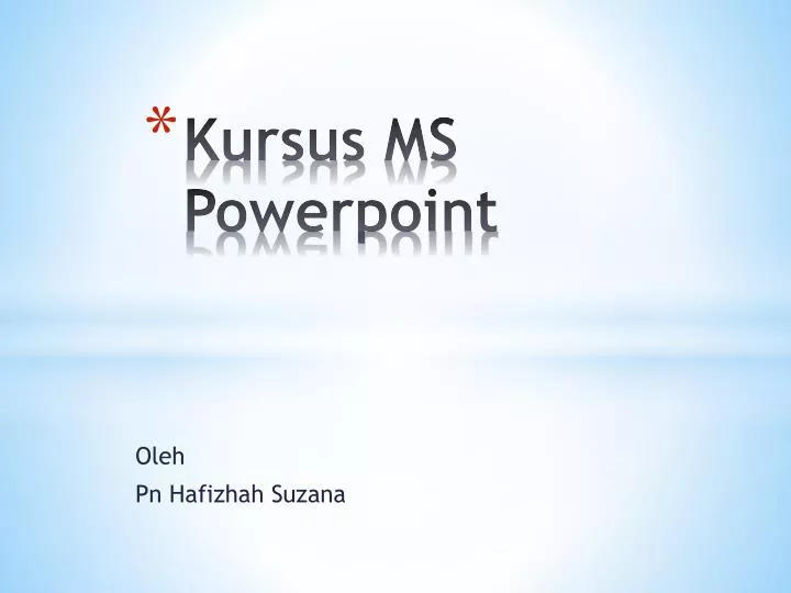 kursus ms powerpoint