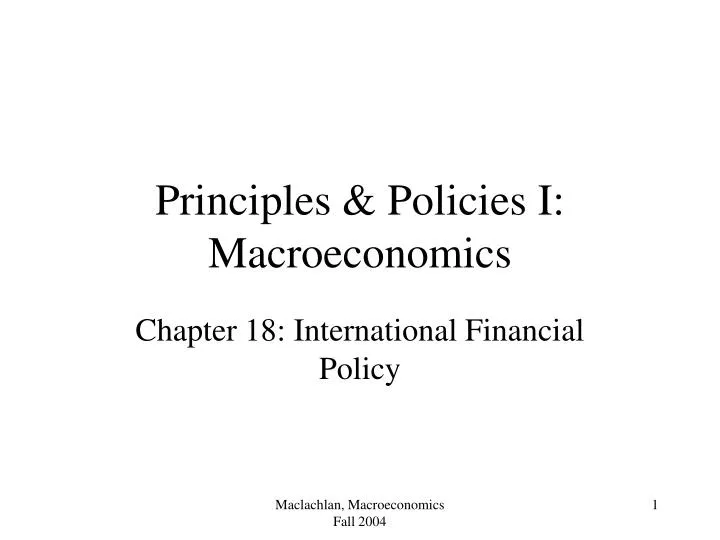 principles policies i macroeconomics