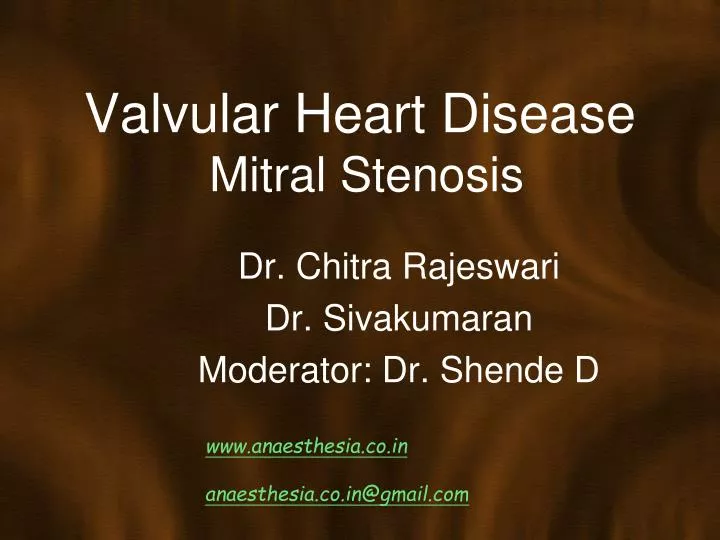 valvular heart disease mitral stenosis