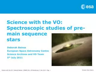 Science with the VO: Spectroscopic studies of pre-main sequence stars