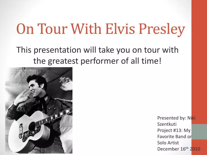 on tour with elvis presley