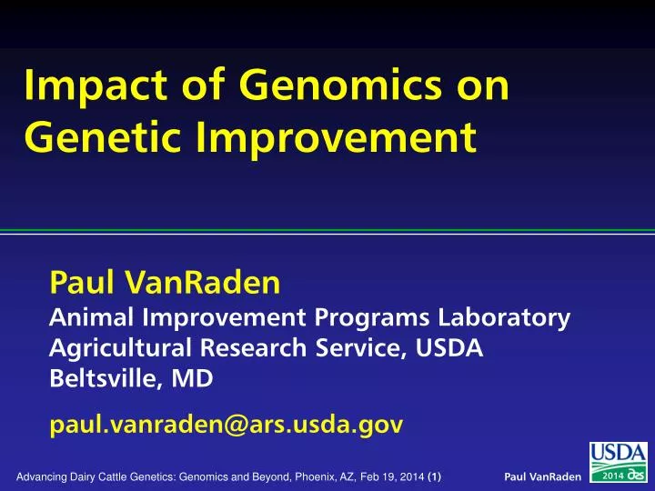 impact of genomics on genetic improvement