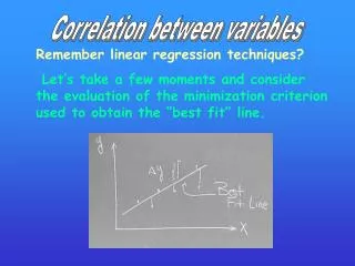 Remember linear regression techniques?