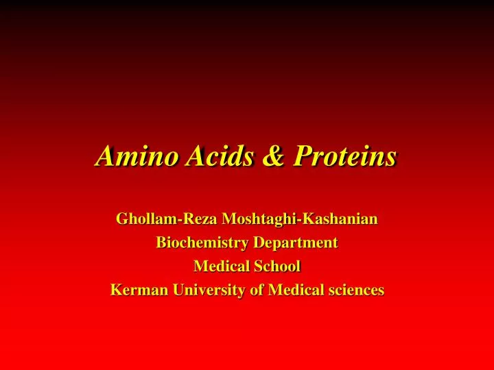 amino acids proteins