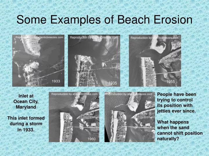 some examples of beach erosion