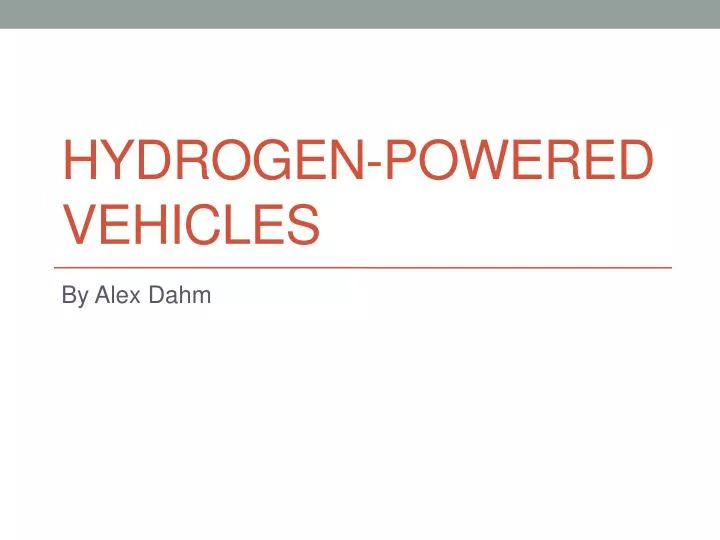 hydrogen powered vehicles
