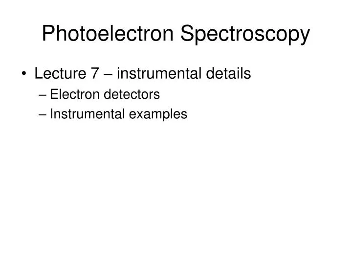 photoelectron spectroscopy