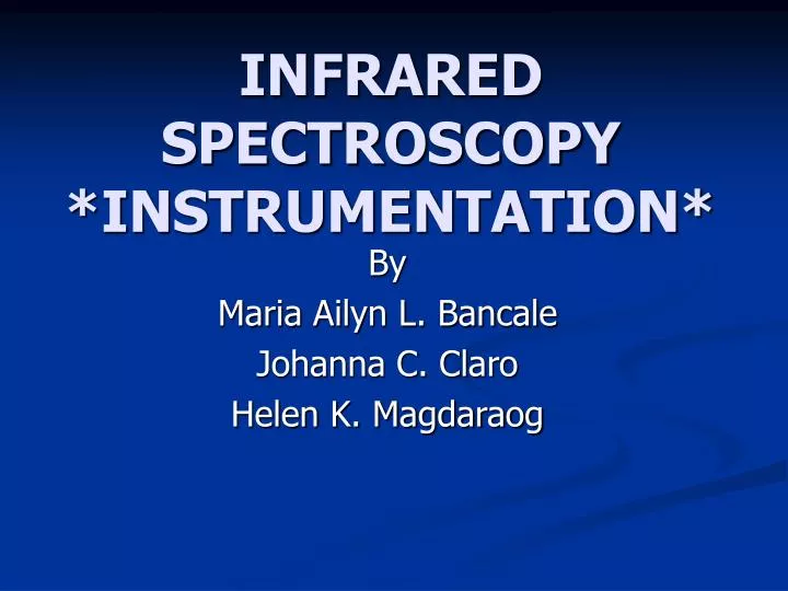 infrared spectroscopy instrumentation