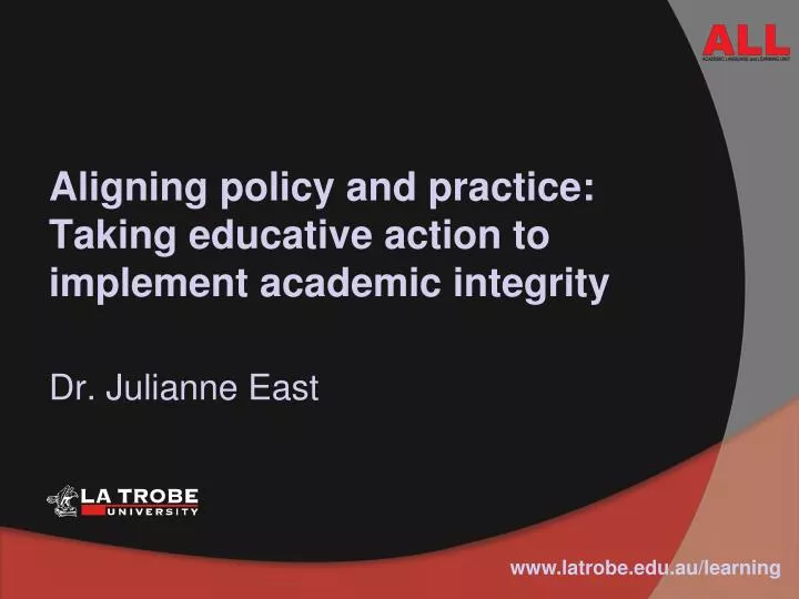 aligning policy and practice taking educative action to implement academic integrity