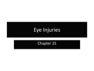 Eye Injuries