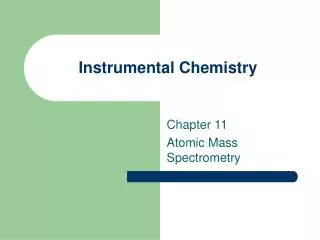 instrumental chemistry