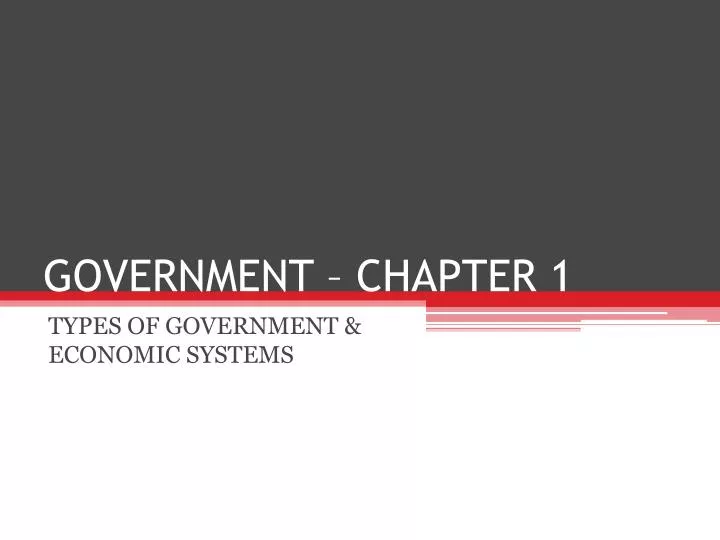 government chapter 1