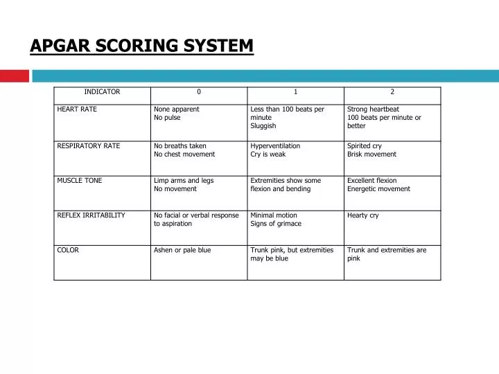 apgar scoring system