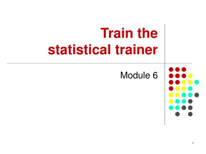 train the statistical trainer