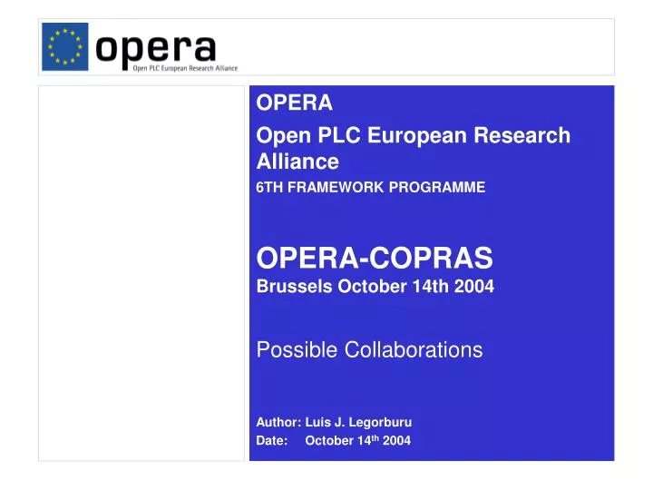 opera copras brussels october 14th 2004