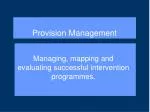 Provision Management - slide 1