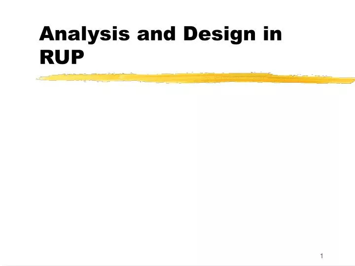 analysis and design in rup