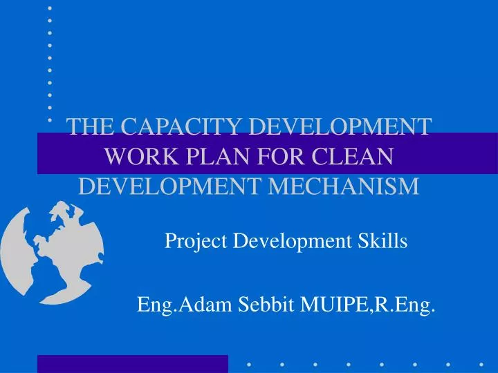 the capacity development work plan for clean development mechanism