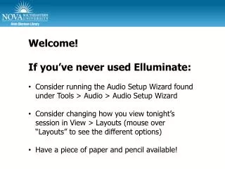 Intro to Using Elluminate