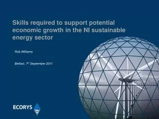 Skills required to support potential economic growth in the NI sustainable energy sector